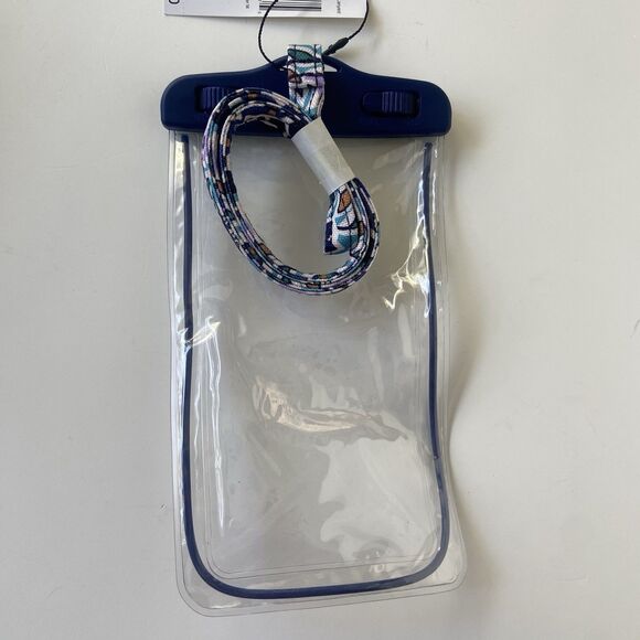 Vera Bradley Waterproof Phone Pouch with Lanyard Lisbon Medallion Cool NWT - Picture 7 of 9